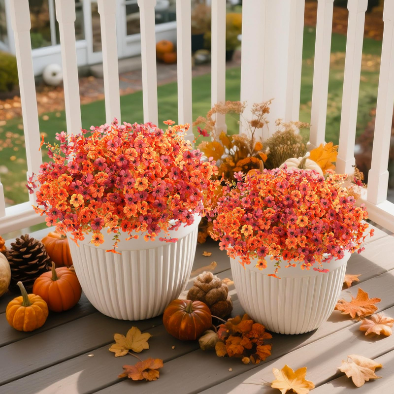 Artificial Silk Fake Flowers 🌺 | Outdoor & Spring Home Decor | Perfect for Halloween Season to Build Spooky Holiday Vibe🎃👻  