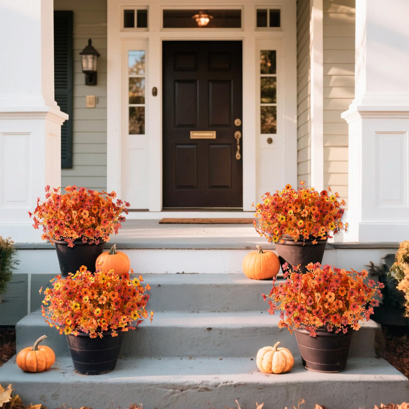 Artificial Silk Fake Flowers 🌺 | Outdoor & Spring Home Decor | Perfect for Halloween Season to Build Spooky Holiday Vibe🎃👻  