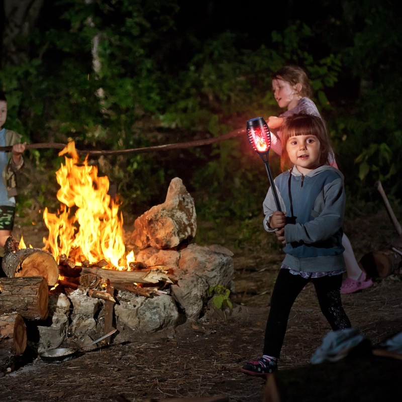 Halloween Outdoor Solar Flickering Flame Torch Lights Waterproof Garden Yard Pathway Decor	SKAZ018