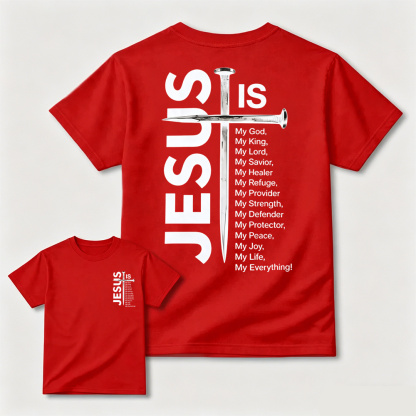 Jesus Is My Everything Nail Cross Christian Faith Graphic T-Shirt