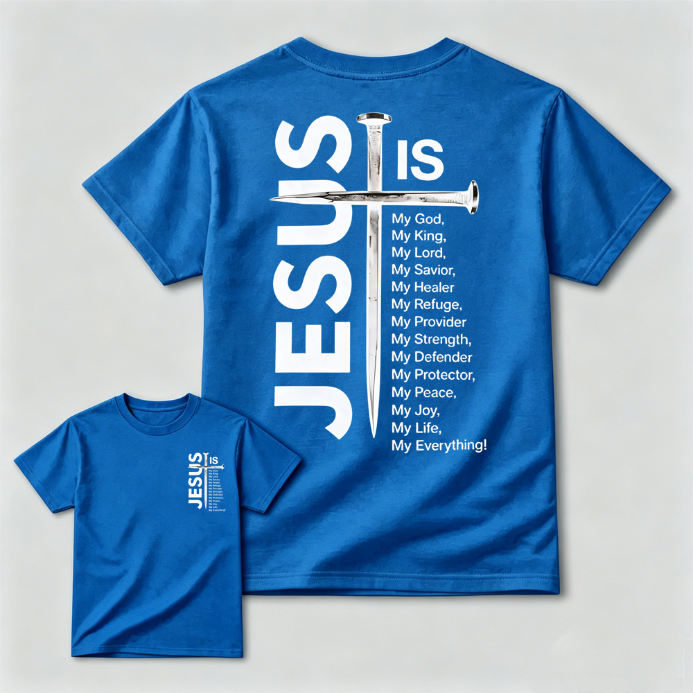 Jesus Is My Everything Nail Cross Christian Faith Graphic T-Shirt
