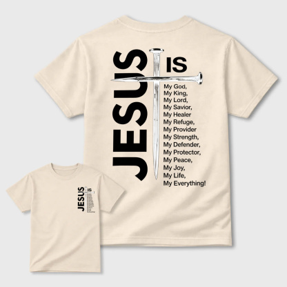 Jesus Is My Everything Nail Cross Christian Faith Graphic T-Shirt
