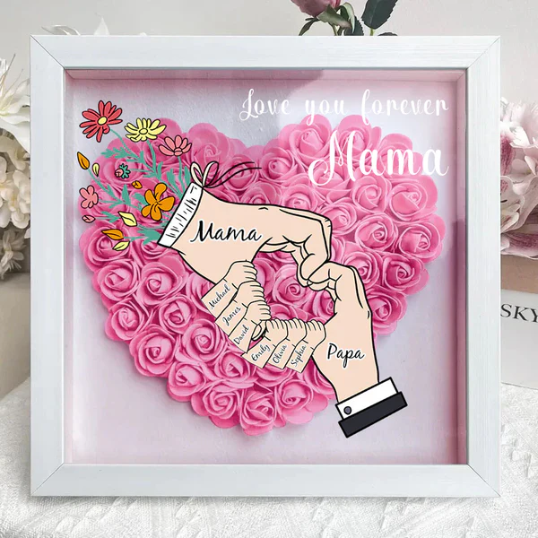 🌸Personalized Mom we love you Flower Shadow Box Mother's Day Gift