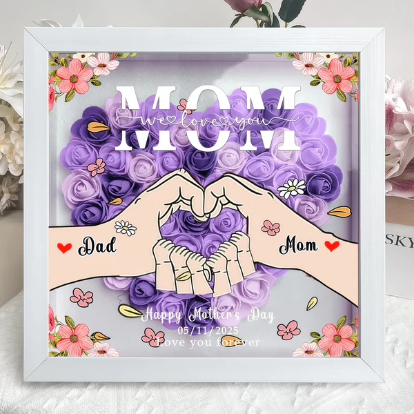 🌸Personalized Mom we love you Flower Shadow Box Mother's Day Gift