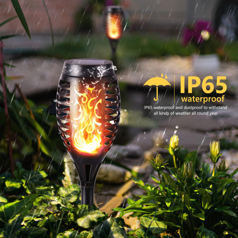 Halloween Outdoor Solar Flickering Flame Torch Lights Waterproof Garden Yard Pathway Decor	SKAZ018