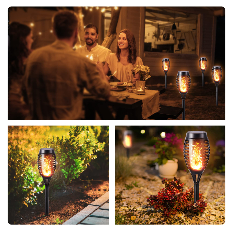 Halloween Outdoor Solar Flickering Flame Torch Lights Waterproof Garden Yard Pathway Decor	SKAZ018