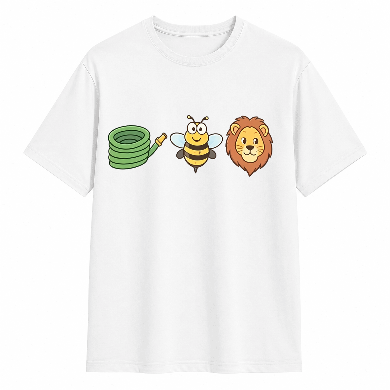 Hose Bee Lion Funny Visual Pun Graphic T-Shirt
