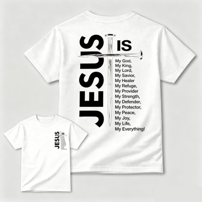 Jesus Is My Everything Nail Cross Christian Faith Graphic T-Shirt