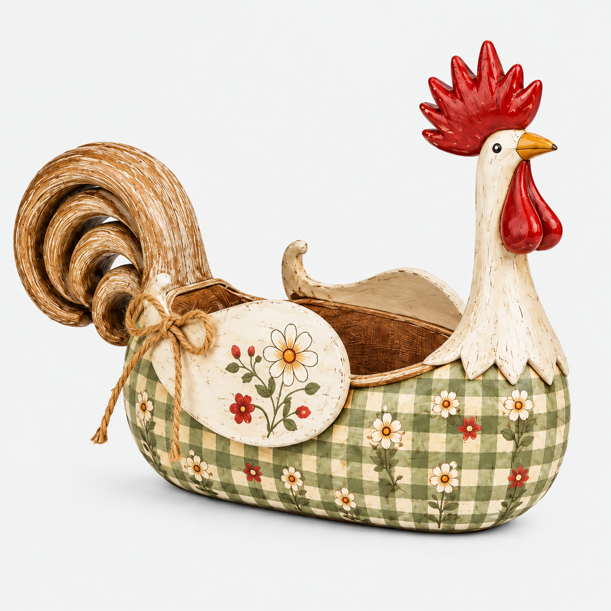 🐓 Farmhouse Rooster Storage Basket