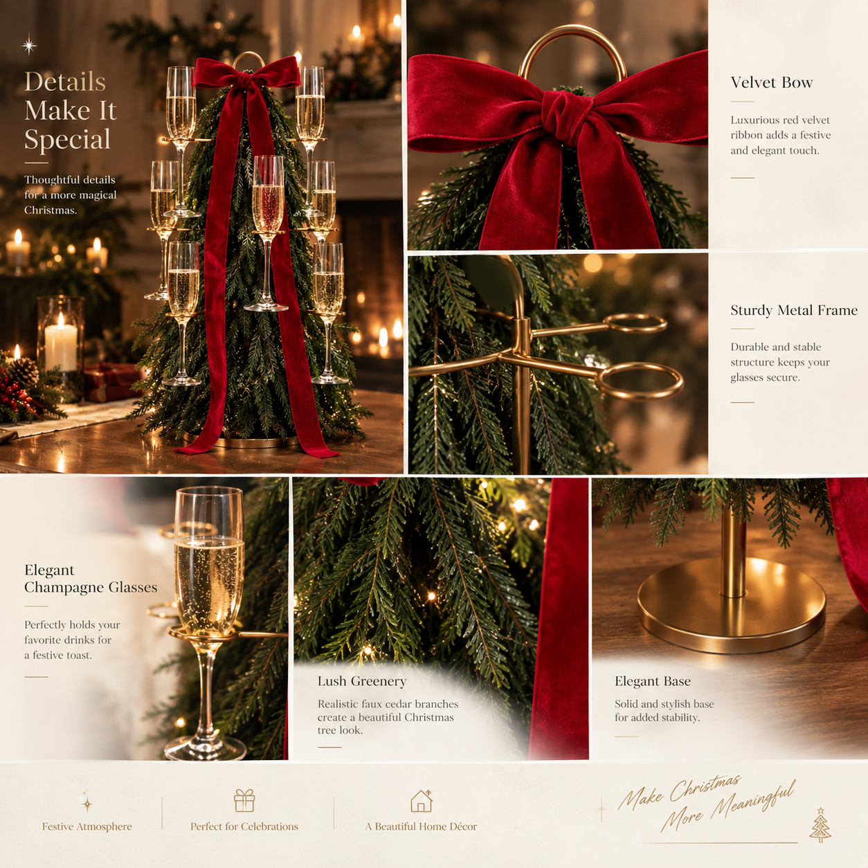 🎄Christmas Tree Champagne Glass Holder