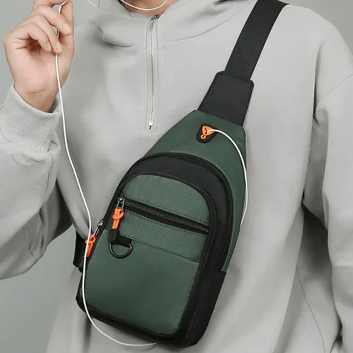 Multipurpose Sling Crossbody Bag, Lightweight Travel Hiking Daypack Casual Chest Fanny Pack L0H1