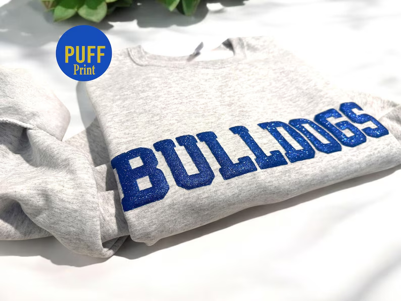 Custom Puff Print Team Name Sweatshirt, T-shirts, Hoodies, Embossed Mascot Sweatshirt