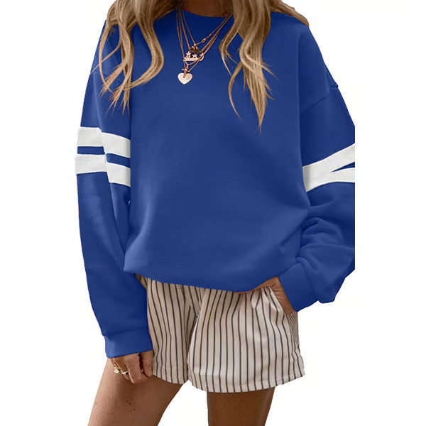 Double-Stripe Game Day Sweatshirt – Sporty, Cozy & Totally Trendy