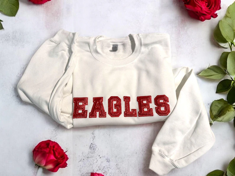 Custom Puff Print Team Name Sweatshirt, T-shirts, Hoodies, Embossed Mascot Sweatshirt