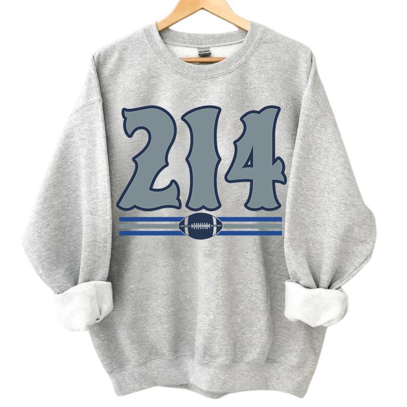 Vintage Area Code Football Sport Grey Sweatshirt, Retro 90s Graphic Style All Teams Football Shirt