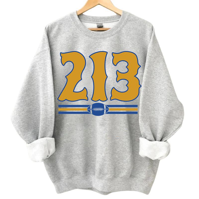 Vintage Area Code Football Sport Grey Sweatshirt, Retro 90s Graphic Style All Teams Football Shirt