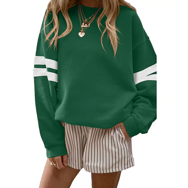 Double-Stripe Game Day Sweatshirt – Sporty, Cozy & Totally Trendy