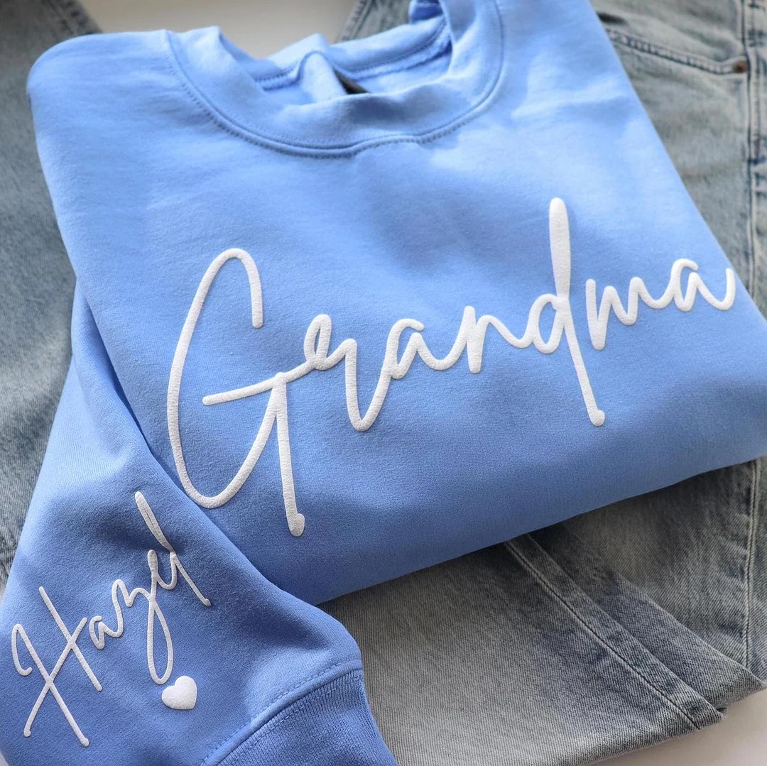 Personalized Grandma Puff Sweatshirt