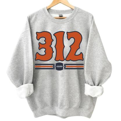 Vintage Area Code Football Sport Grey Sweatshirt, Retro 90s Graphic Style All Teams Football Shirt