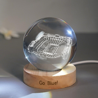 Beaver Stadium 3D Spherical Crystal Lamp