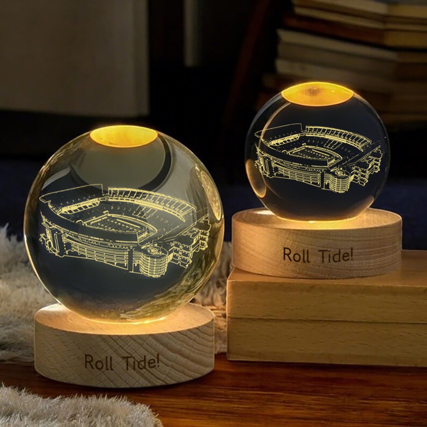 Bryant-Denny Stadium 3D Spherical Crystal Lamp