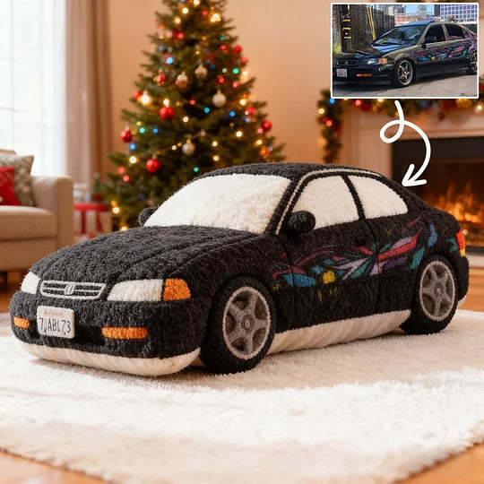 Custom Christmas Car Pillow – Personalized Plush Vehicle Cushion for Auto Lovers