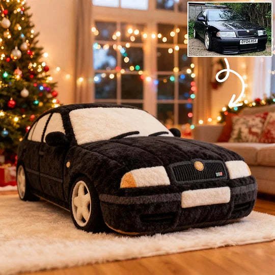 Custom Christmas Car Pillow – Personalized Plush Vehicle Cushion for Auto Lovers