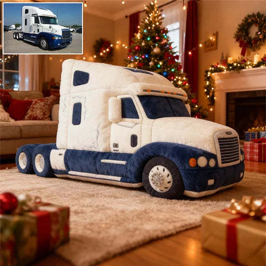 Custom Semi-Truck Pillow – Personalized Big Rig Gift for Truck Lovers