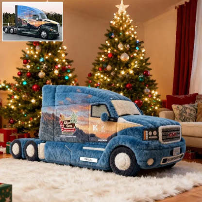 Custom Semi-Truck Pillow – Personalized Big Rig Gift for Truck Lovers