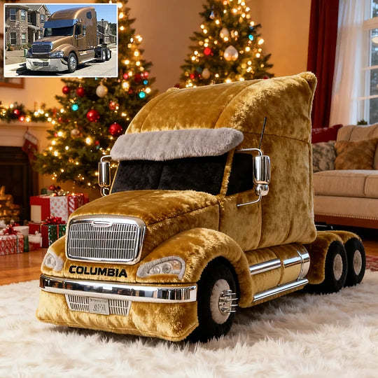 Custom Semi-Truck Pillow – Personalized Big Rig Gift for Truck Lovers