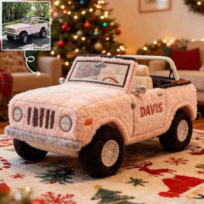 Christmas Custom Car Pillow – Personalized Plush Vehicle Cushion Gift