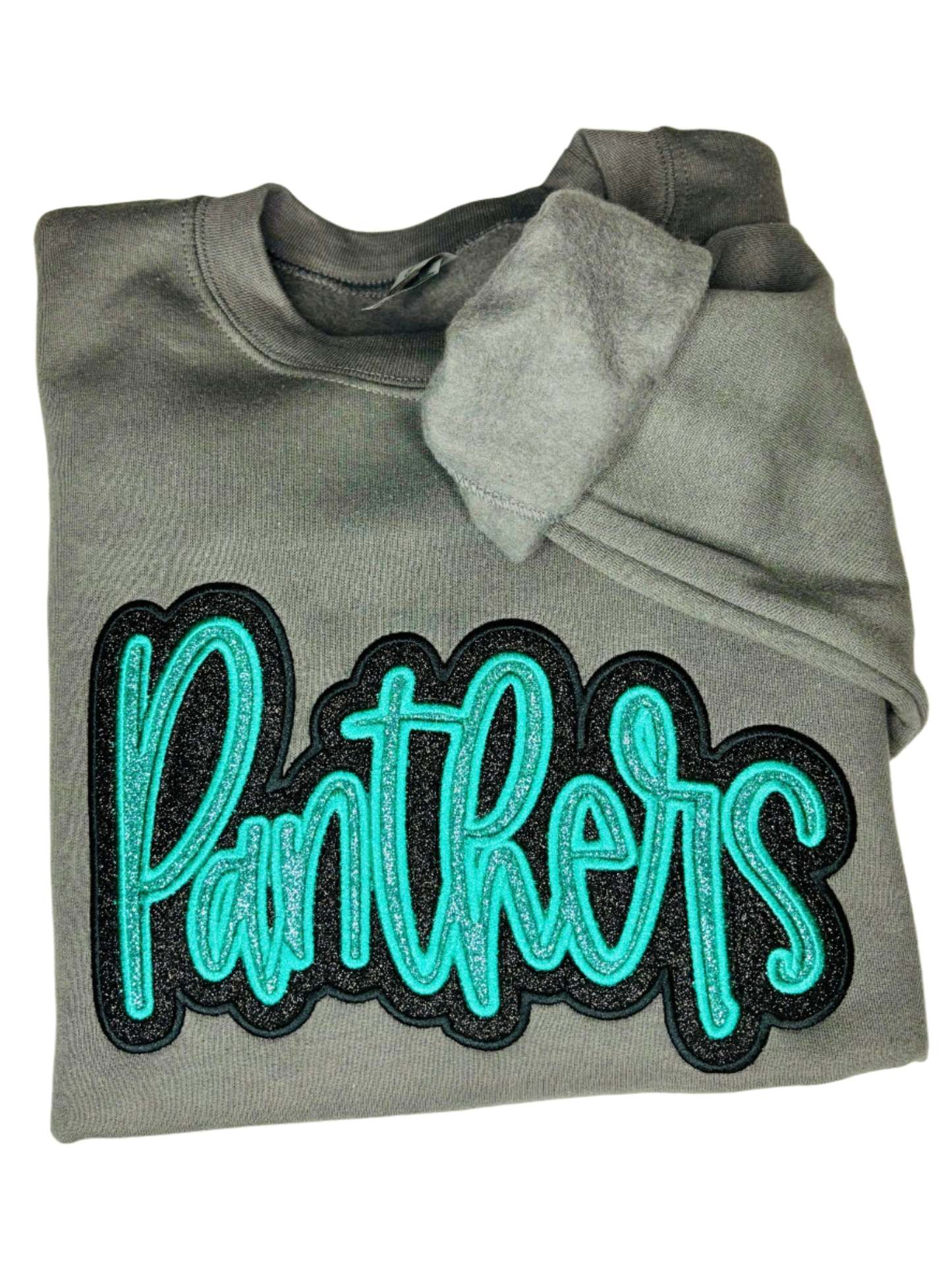 Custom Double Glitter Applique Sweatshirt