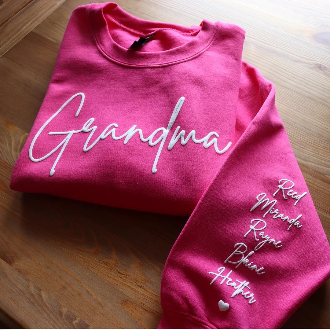Personalized Grandma Puff Sweatshirt