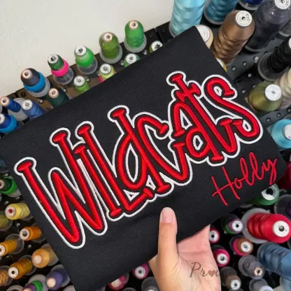 Custom Cropped Double 3D Puff Embroidered Sweatshirt - Any Team/School