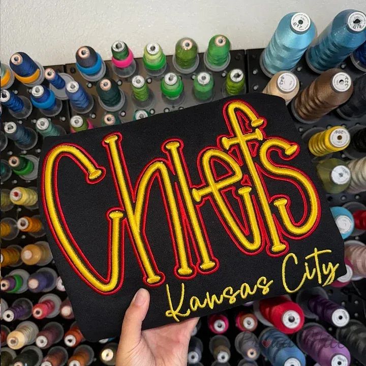 Custom Cropped Double 3D Puff Embroidered Sweatshirt - Any Team/School