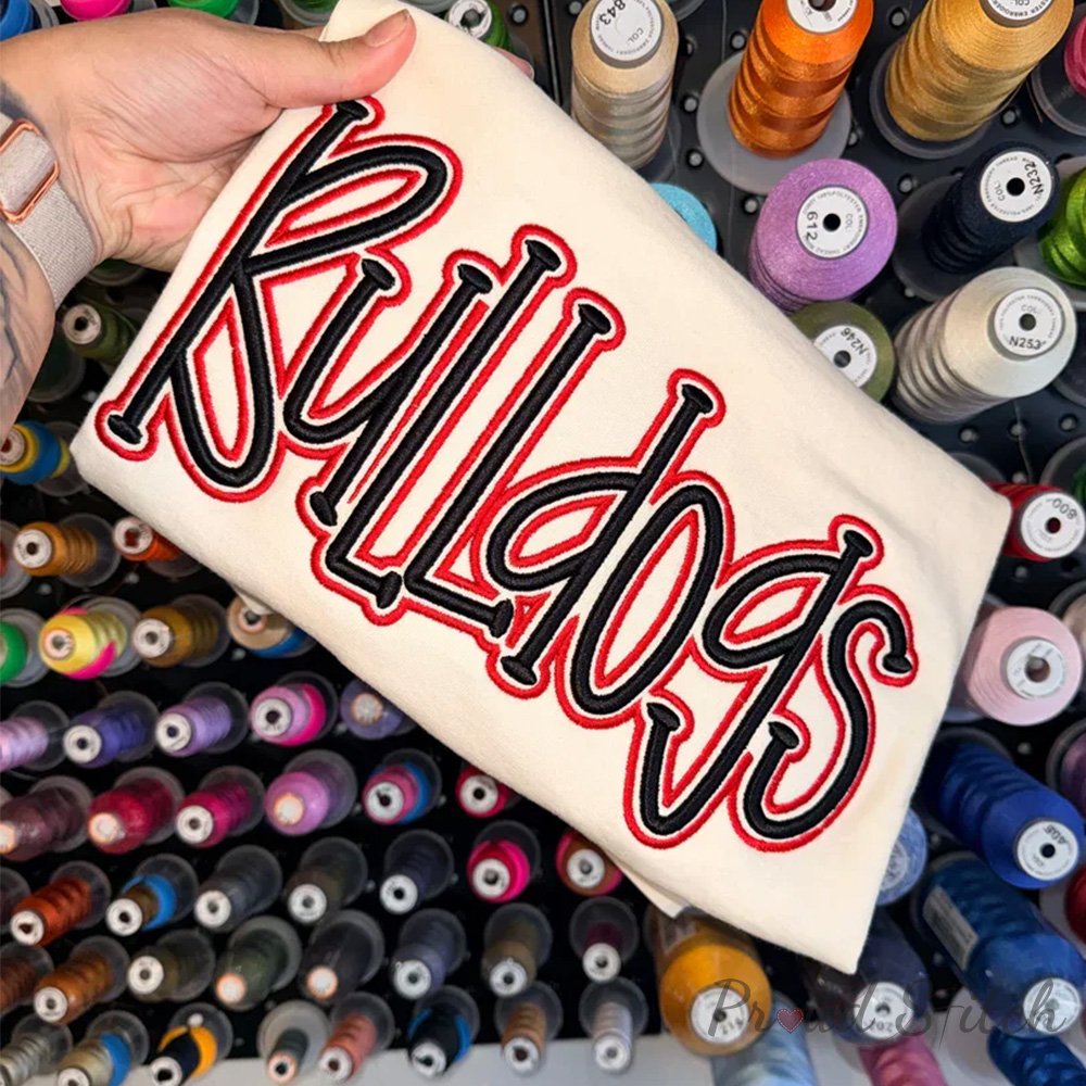 Custom Cropped Double 3D Puff Embroidered Sweatshirt - Any Team/School