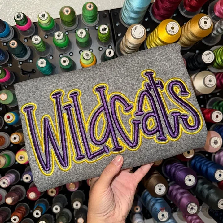 Custom Cropped Double 3D Puff Embroidered Sweatshirt - Any Team/School