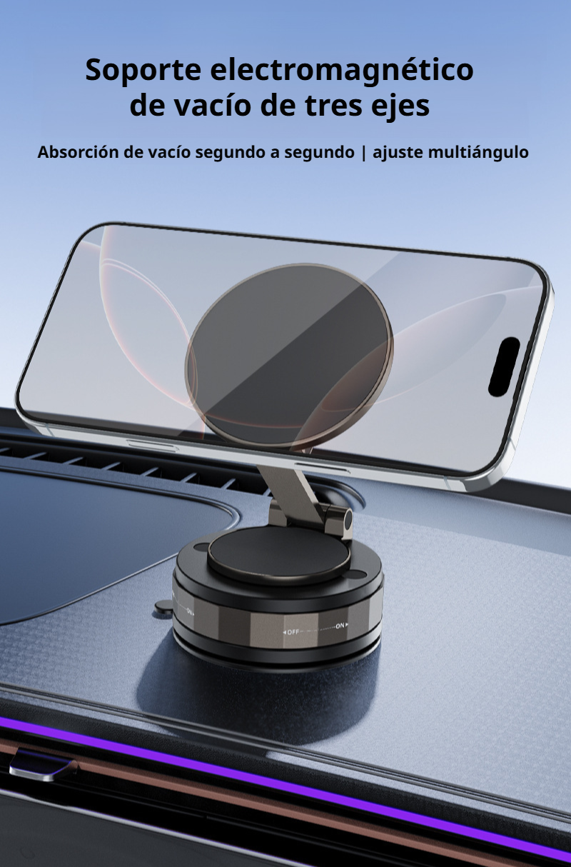 Soporte magnético al vacío para automóvil, soporte de navegación multifunción portátil, soporte para teléfono móvil para automóvil, soporte de navegación.