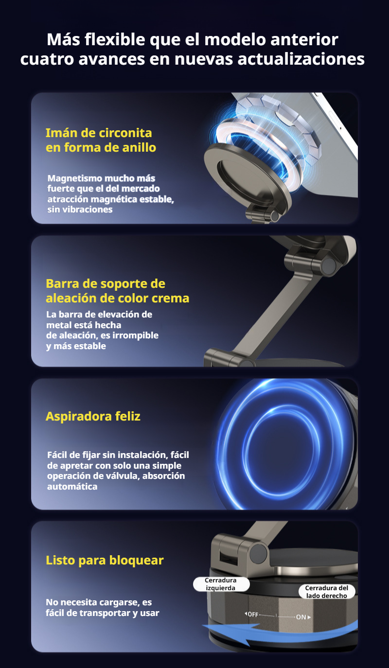 Soporte magnético al vacío para automóvil, soporte de navegación multifunción portátil, soporte para teléfono móvil para automóvil, soporte de navegación.