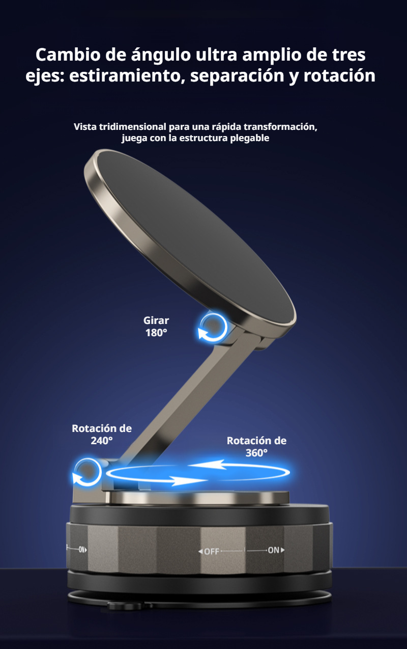 Soporte magnético al vacío para automóvil, soporte de navegación multifunción portátil, soporte para teléfono móvil para automóvil, soporte de navegación.