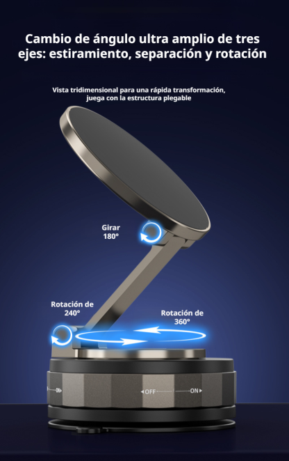 Soporte magnético al vacío para automóvil, soporte de navegación multifunción portátil, soporte para teléfono móvil para automóvil, soporte de navegación.