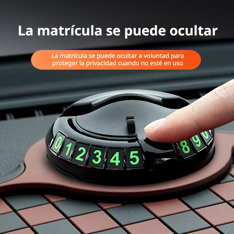 Soporte para teléfono para automóvil antideslizante multifuncional ✨Integra almacenamiento, matrícula y soporte para teléfono en uno ⚡Práctico y conveniente, un buen ayudante para conducir💕