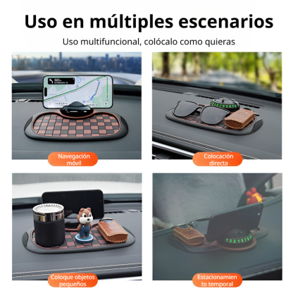 Soporte para teléfono para automóvil antideslizante multifuncional ✨Integra almacenamiento, matrícula y soporte para teléfono en uno ⚡Práctico y conveniente, un buen ayudante para conducir💕