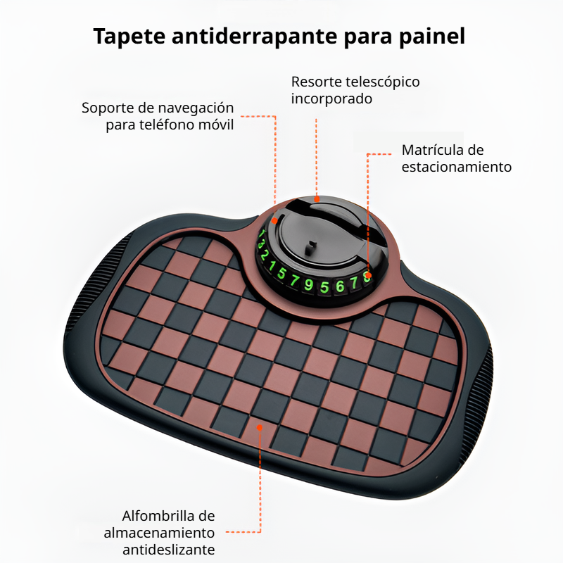 Soporte para teléfono para automóvil antideslizante multifuncional ✨Integra almacenamiento, matrícula y soporte para teléfono en uno ⚡Práctico y conveniente, un buen ayudante para conducir💕