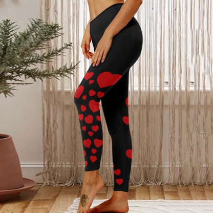 Heart Print Casual Leggings