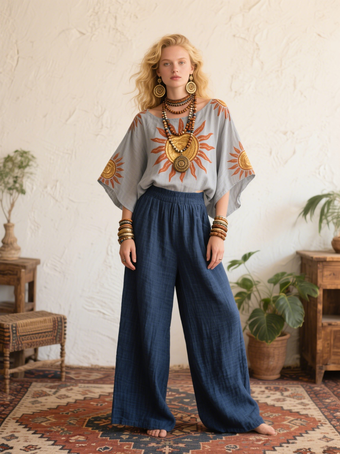 Sun God Creative Retro Style Loose Set