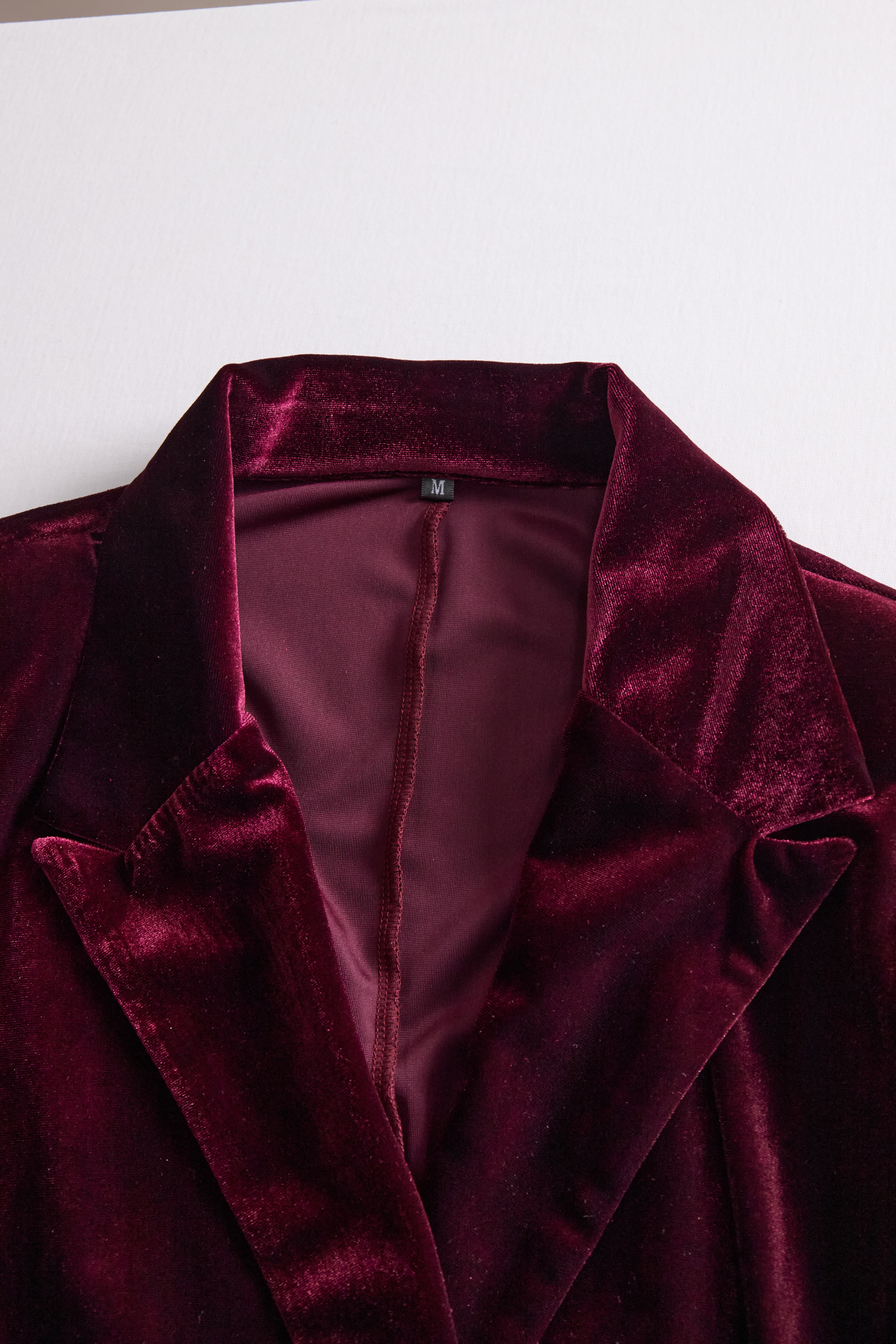 Classic Long-Sleeve Velvet Dress with Gold Accents