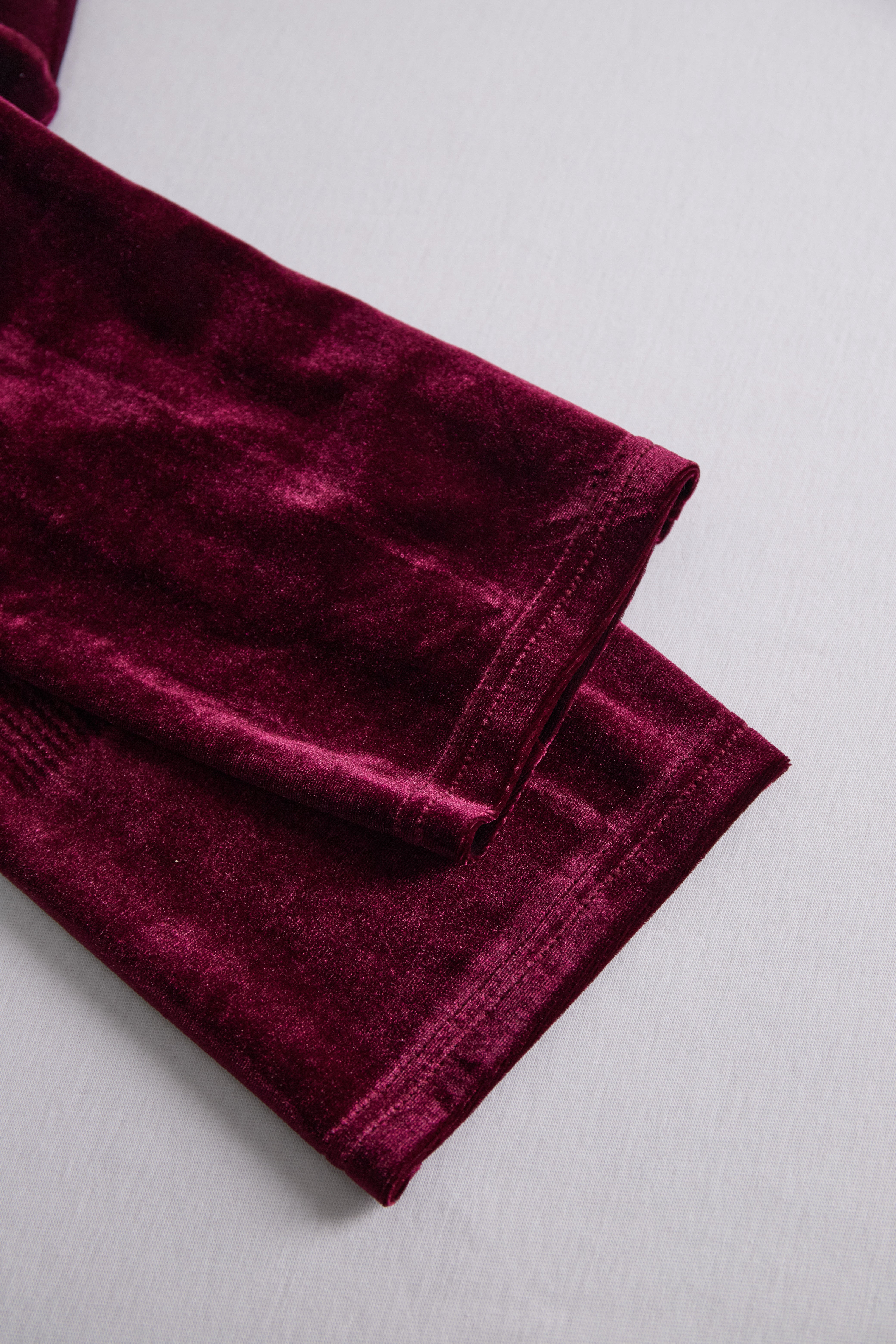 Classic Long-Sleeve Velvet Dress with Gold Accents