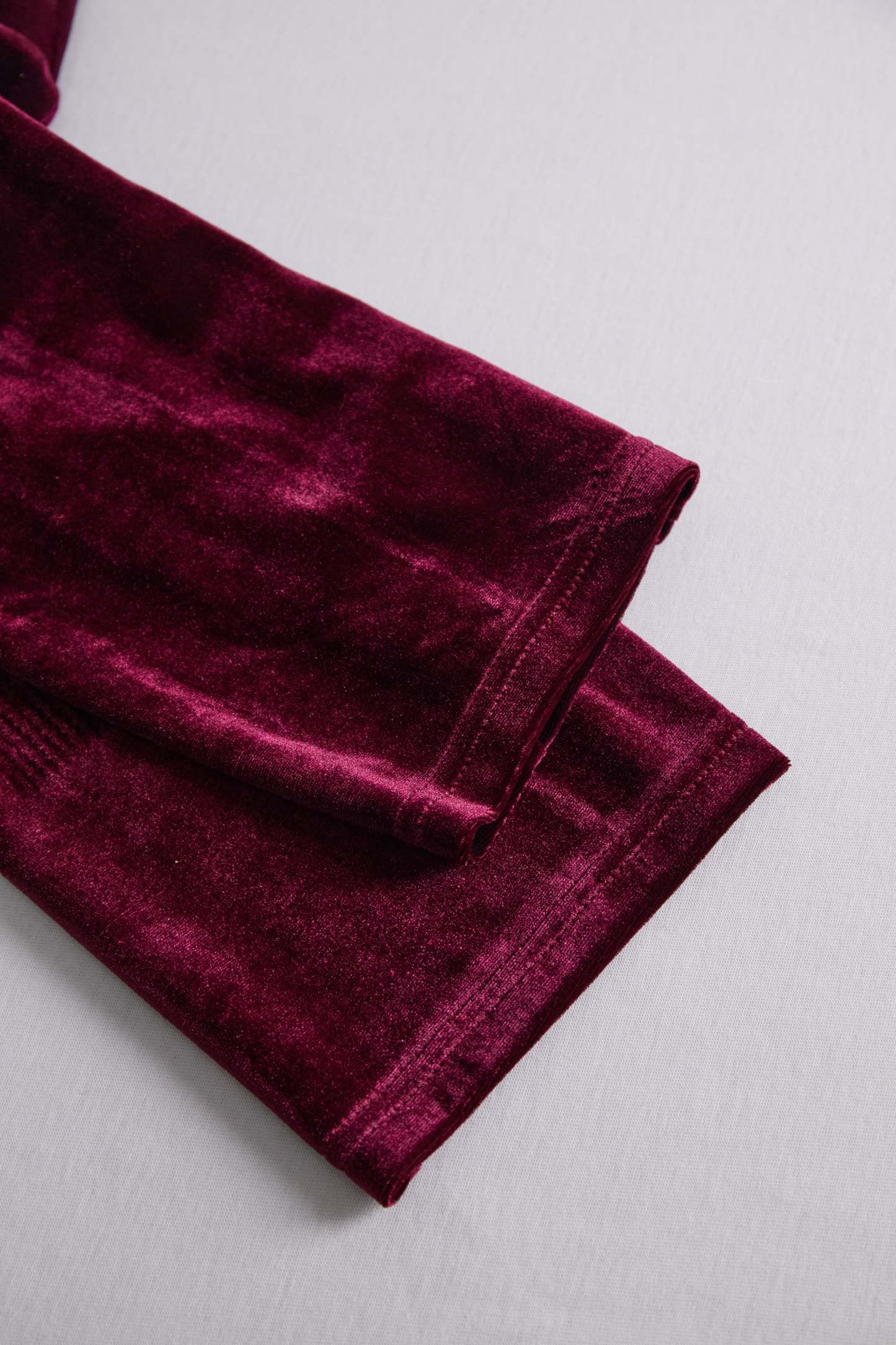 Classic Long-Sleeve Velvet Dress with Gold Accents