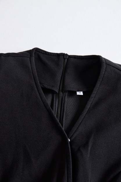 Burgundy Wrap-Style Buttoned Midi Dress